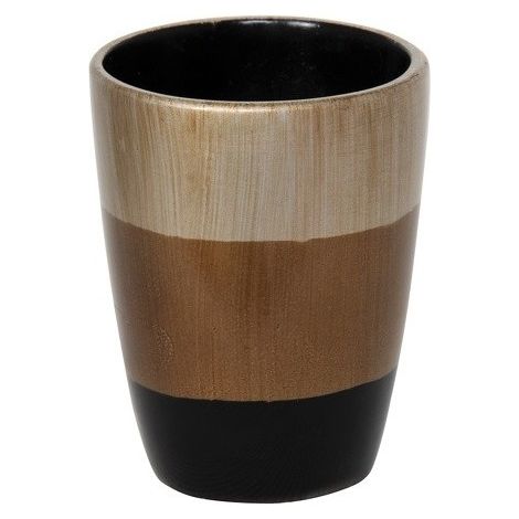 Gobelet Polyrésine BAMAKO Noir Beige Marron MSV (1/2)