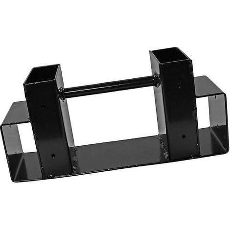 Un range-bûches multifonctionnel en fer robuste et durable avec une finition résistante aux intempéries — un range-bûches compact et solide adapté aux cheminées intérieures et extérieures. (1/3)