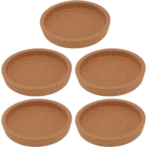 Lot de 5 dessous de verre en bois pour tasses à café et thé, décoration de table pour la maison, la cuisine et le café. (1/2)