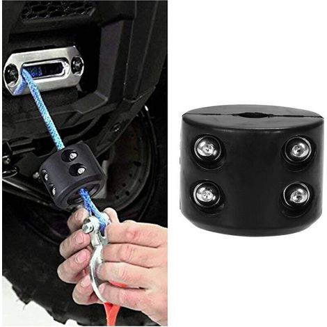 Fermo gancio verricello – Protezione per cavo in gomma nera, ammortizzatore resistente all'usura per verricelli manuali ed elettrici