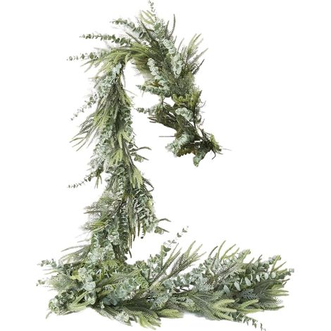 Guirlande de Noël artificielle réaliste pour cheminée, feuillage de pin épais et doux, décoration festive de 270 cm (1/5)