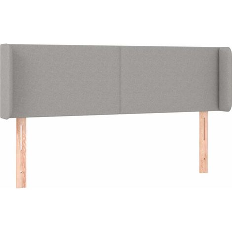 Maison Exclusive - Cabecero de tela gris claro 147x16x78/88 cm (1/5)