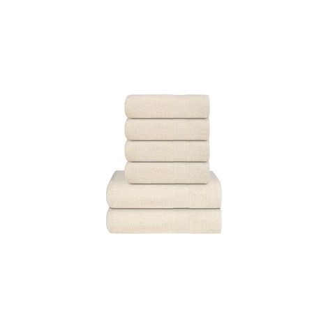 Set mit 6 cremefarbenen FROGN-Servietten, 360 g/m² - Crezuo (1/4)