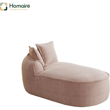 Canapé en chenille rose avec accoudoirs 164 x 92 x 67 cm HOMAIRE (1/4)