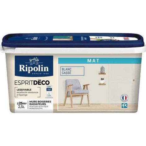 Esprit déco multi-supports blanc cassé mat - RIPOLIN - 2,5 L