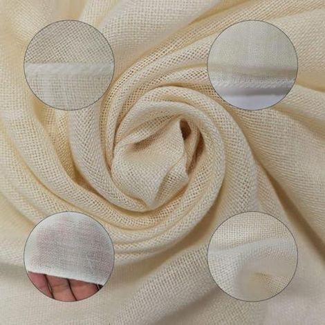 8 Stück Passiertuch, 50x50cm Käsetuch Cheesecloth Leinentuch Abseihtuch Filtertuch Reine Baumwolle Waschbar Seihtuch Waschbares Mulltuch für Käse Tofu Joghurt Suppe Nussdrink Tee