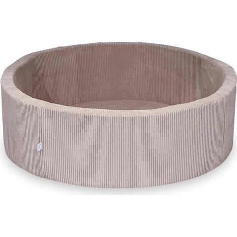 Piscina seca de 130x40 cm, pana rosa claro, sin bolas. (1/5)