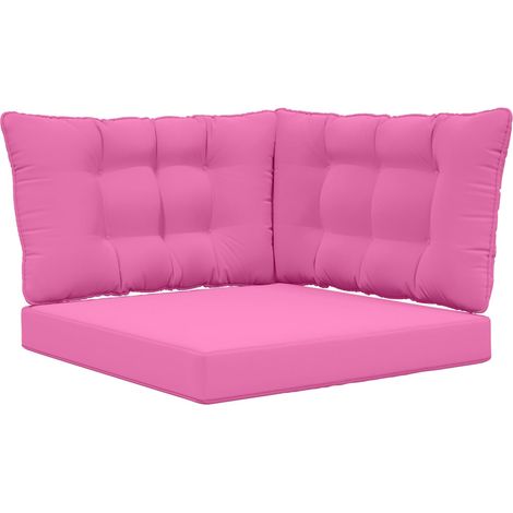 Maison Exclusive - Cuscino per divano da esterno 3 pcs Rosa Poliestere