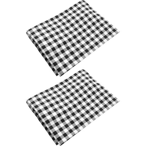 Lot de 2 stores auto à motif écossais, anti-UV, stores occultants avec ventouses, amovibles, noirs (1/5)