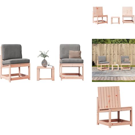 Salon de jardin 3 pcs bois massif douglas - Salon De Jardin - Mobilier Extérieur - Chaises De Jardin - Table De Jardin - Bois Massif (1/5)