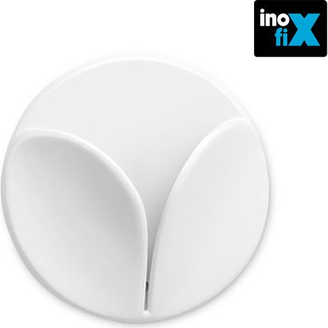 Tovaglie da tè cucina Patere semplice adesivo bianco (blister 2 unità) inofix