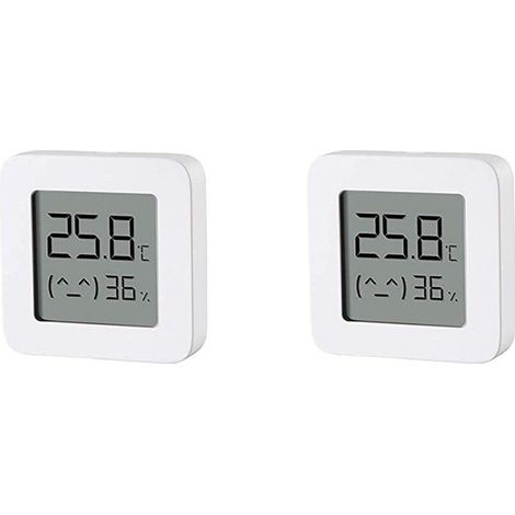 Temperature and Humidity Monitor 2 thermomètre d'intérieur connectée Blanc, écran LCD 1,5", Bluetooth, Batterie Longue durée (1/5)