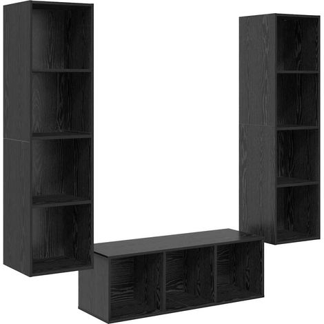 Maison Exclusive - Ensemble meuble TV 3 pcs Chêne noir Bois d'ingénierie