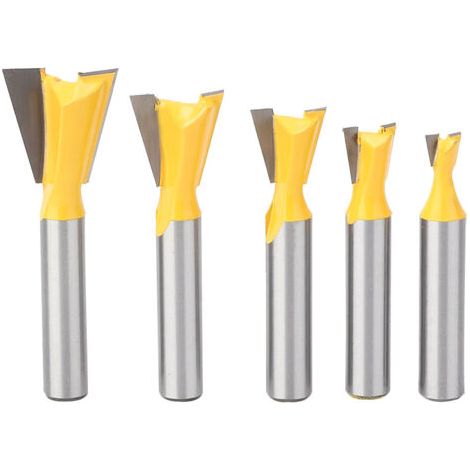 Coupe-Dovetail, bit de routeur stable, fin de 5 pcs pour le processus en bois (1/5)