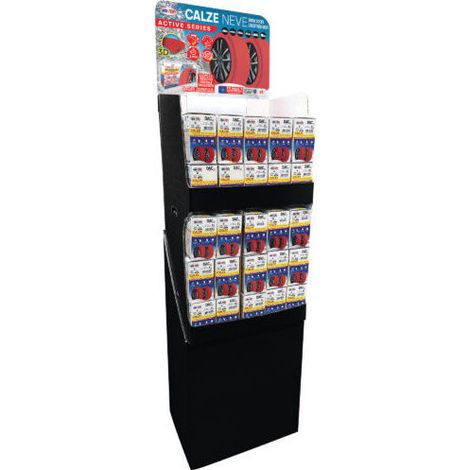 Espositore Cartone per Calze da Neve Active Series Super X Easy Go, Area Promozionale
