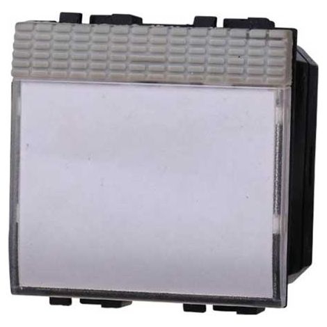 Poussoir porte étiquette 2P 10A 250V compatible Bticino Livinglight couleur tech