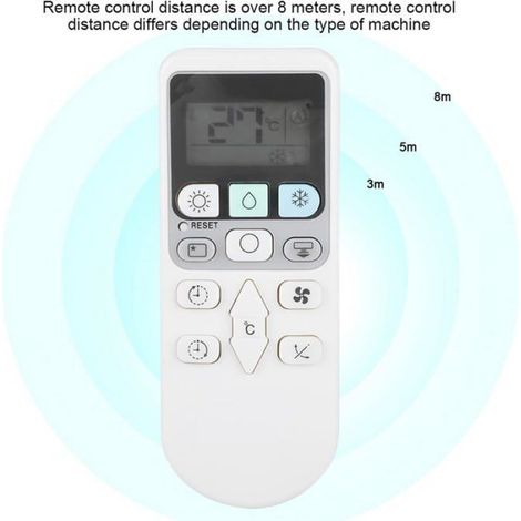 Télécommande Climatiseur - RAR-3V2 RAR-2P2 RAR-3U1 - Infrarouge - Portée 8 M - ABS - 64 G - 10 Touches (1/5)