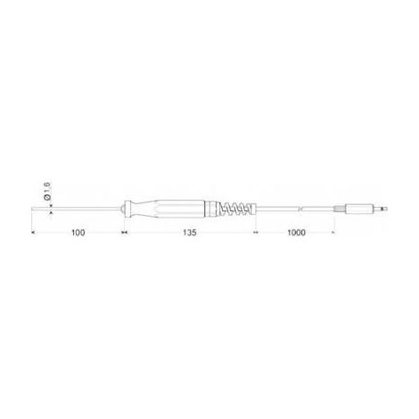 Greisinger GTF 175/1.6 Sonda ad immersione -70 fino a 200 °C Sensore tipo Pt1000 (1/2)