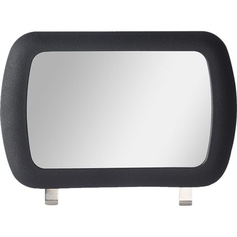 Miroir pare-soleil de voiture, miroir de maquillage de voiture, miroir pare-soleil en acier inoxydable, miroir de maquillage pare-soleil de voiture, forme elliptique, 16,7 cm x 11 cm (1/5)