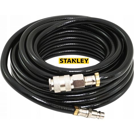 Stanley – Tubo per aria compressa in gomma 6x11mm – Lunghezza 10 metri – Attacchi rapidi universali 1/4" – Pressione massima 20 bar (1/4)