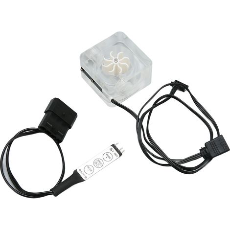 Débitmètre de refroidissement par eau, filetage G1/4, 8 hélices, 3 voies, en acrylique durable, pour ordinateur, blanc. (1/4)
