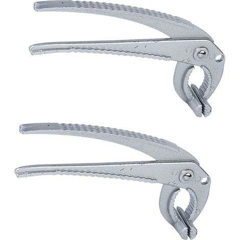 Lot de 2 pinces à bol en alliage d'aluminium, ustensiles de cuisine multifonctionnels anti-brûlure pour casseroles et plats en grès, permettant de déplacer des assiettes ou des bols chauds. (1/5)