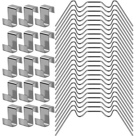 Pinces pour vitres de serre, kit de réparation, avec 25 pinces et 25 pinces à recouvrement en Z (1/5)
