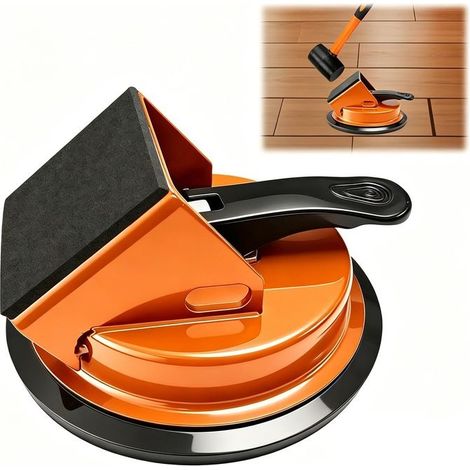 Outil de réparation de joints de sol haute performance, surface de frappe à 45°, fabriqué en fer et avec ventouse renforcée pour la réparation de sols stratifiés / vinyles. (1/5)
