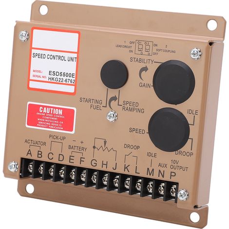 ESD5500E Elektronischer Drehzahlregler für Dieselgeneratoren, Leerlaufdrehzahlregelung mit Sanftanlauf, 12 V/24 V DC (1/5)