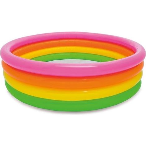 Piscina Sunset Glow Quattro Anelli 168cm x 168cm x 46cm Multicolore Intex (1/2)