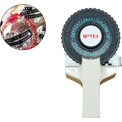 Stampante etichette mini 3D Modello piccolo Stampante etichette Macchina per caratteri manuale fai-da-te Macchina per scrivere in rilievo con nastro tagliacarte per stampante Nastro nero (Bianco) (1/5)