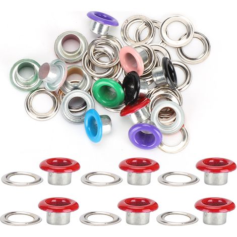 500 Pièces d'Oeillets Métalliques pour Chaussures, Sacs en Cuir et DIY - Outil de Rivetage 6mm (1/5)