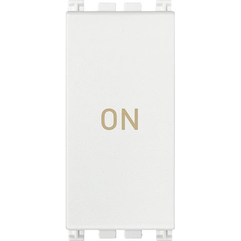 VIMAR - 19056.34.B 1P NO+NC 10A Drucktaster, EIN-Symbol, weiß