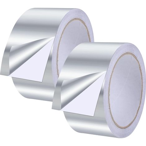 2er-Pack Aluminiumfolienband – 50 mm x 20 m – wasserfest – zum Reparieren von Metalloberflächen – für schnelle Reparaturen zu Hause (1/5)