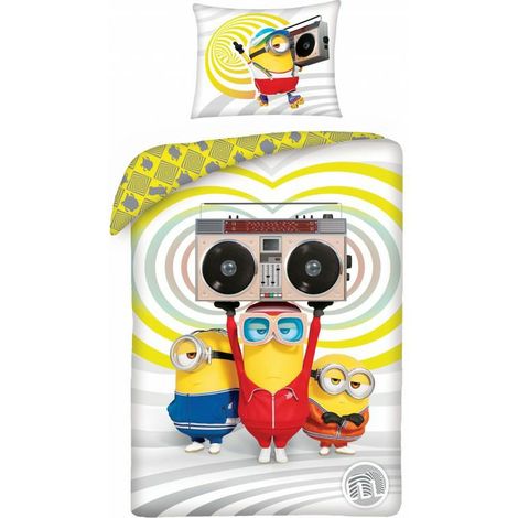 Baumwollbettwäsche 140x200 Minions Kissenbezug 70x90 9998BL Halantex
