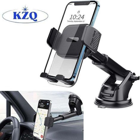 Ulisem Car Phone Holder, 2023 Upgraded [Ultra Powerful Suction Cup] Car Dashboard Phone Holder, 360° Rotation & One-Hand Operation, Windshield Mount (4-7 inch Smartphone) (1/3)