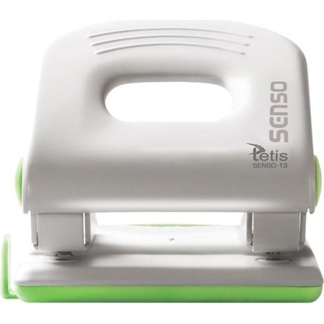 Perforadora met谩lica verde de 40 hojas senso-13