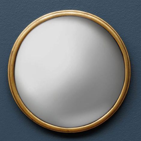 Petit miroir convexe moucheté doré 14cm (1/4)