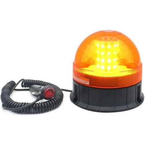 Gyrophare Led Magnetique Orange 3 Modes 12V 24V Girophare LED Vehicule pour Camion Voiture Chariot élévateur Golf UTV Tracteur (1/4)