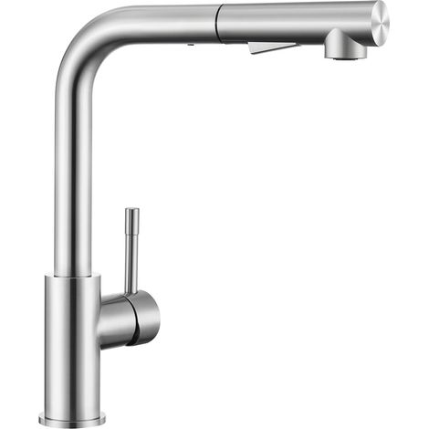 Robinet Cuisine Douchette, Mitigeur Cuisine avec Deux Types de Jet d'eau, Robinet d'Évier en Acier Inoxydable Brossé,Tuyau d'arrivée d'eau inclus (1/5)