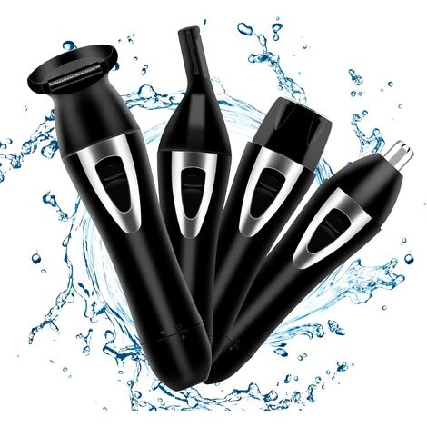 Rasoir électrique rechargeable 4 en 1 pour le corps, tondeuse à cheveux pour femme, tondeuse à sourcils rechargeable par USB, machine propre d'épilation IPX5 (1/5)