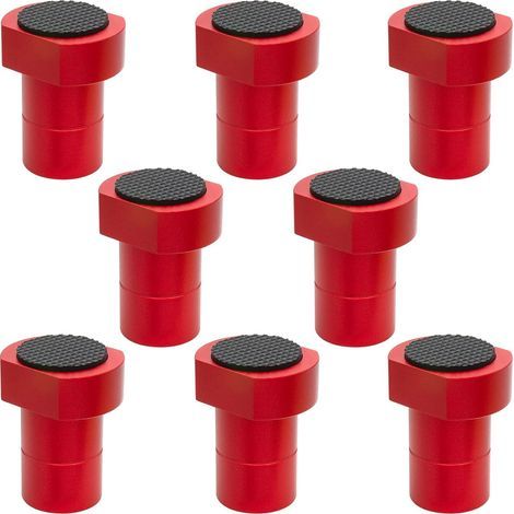 Lot de 8 Chiens D'établi en Alliage D'aluminium, Inserts en Caoutchouc Antidérapants, Butées de Tiroir D'établi Polyvalentes, Idéales pour Le Fraisage, la Coupe, Le Meulage avec (1/5)