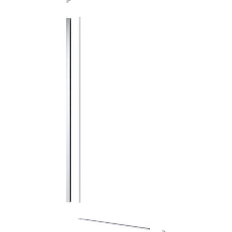 Swiss Aqua Technologies Set Walk-in para instalación de mampara de ducha con perfil, carril inferior y kit de montaje, cromo (1/3)