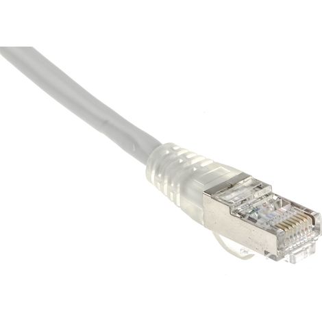Câble Ethernet cat 5e Avec connecteur gaine PVC Gris / , F/UTP, 2m ( Prix pour 1 )