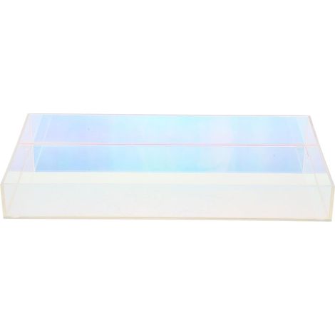 Plateau de Rangement en Acrylique Élégant pour Organisation de Bureau et Salle de Bain, Plateau Décoratif Rectangulaire pour Présentation et Rangement'-'-