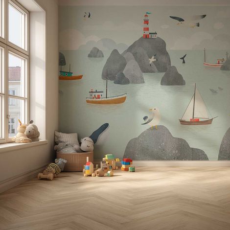 Papier peint baleine chambre enfant papier peint (1/5)