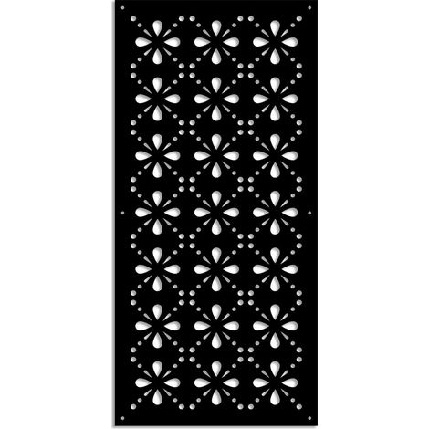 BLEE - Panneau ajouré en PVC - Brise-soleil - Dimension : 50x150 cm - Couleur : noir