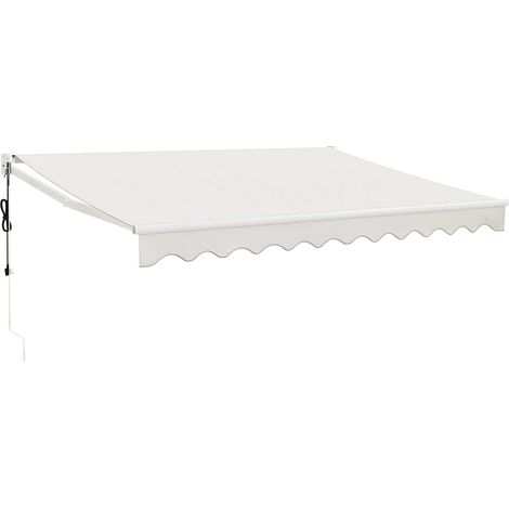 Maison Exclusive - Elektrische Markise mit Kurbel Creme 3x2,5 m