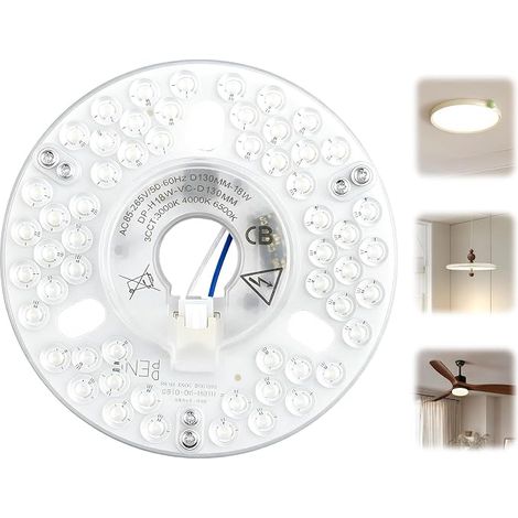 18W LED Ceiling Light Fan Replacement 3CCT Dimmable with Memory (1/5)