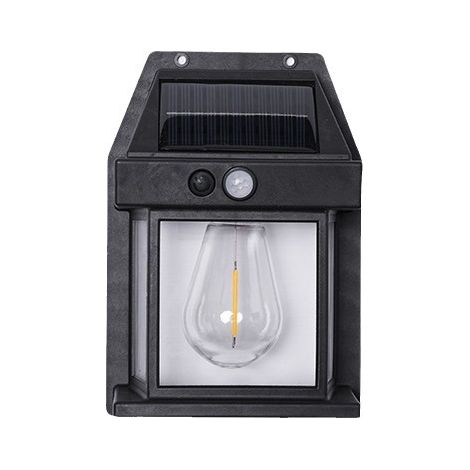 Lumière Solaire Extérieure Vintage, Lampe Solaire avec Détecteur de Mouvement 3 Modes, Éclairage LED IP65 Imperméable, pour Jardin, Cour, Patio, Allée, Terrasse, Décoration d'Extérieur (1/4)